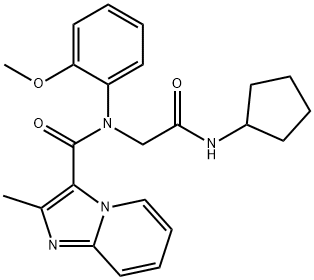 Imidazo[1,2-a]pyridine-3-carboxamide, N-[2-(cyclopentylamino)-2-oxoethyl]-N-(2-methoxyphenyl)-2-methyl- (9CI) 结构式