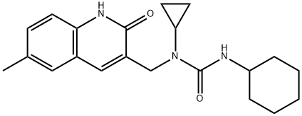Urea, N-cyclohexyl-N-cyclopropyl-N-[(1,2-dihydro-6-methyl-2-oxo-3-quinolinyl)methyl]- (9CI) 结构式