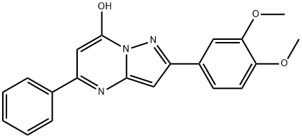 Pyrazolo[1,5-a]pyrimidin-7-ol, 2-(3,4-dimethoxyphenyl)-5-phenyl- (9CI) 结构式