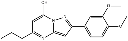 Pyrazolo[1,5-a]pyrimidin-7-ol, 2-(3,4-dimethoxyphenyl)-5-propyl- (9CI) 结构式