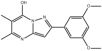 Pyrazolo[1,5-a]pyrimidin-7-ol, 2-(3,5-dimethoxyphenyl)-5,6-dimethyl- (9CI) 结构式