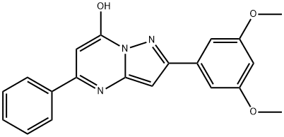 Pyrazolo[1,5-a]pyrimidin-7-ol, 2-(3,5-dimethoxyphenyl)-5-phenyl- (9CI) 结构式