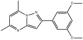 Pyrazolo[1,5-a]pyrimidine, 2-(3,5-dimethoxyphenyl)-5,7-dimethyl- (9CI) 结构式