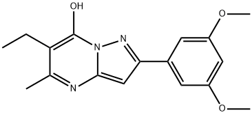 Pyrazolo[1,5-a]pyrimidin-7-ol, 2-(3,5-dimethoxyphenyl)-6-ethyl-5-methyl- (9CI) 结构式