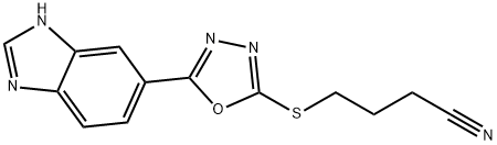 Butanenitrile, 4-[[5-(1H-benzimidazol-5-yl)-1,3,4-oxadiazol-2-yl]thio]- (9CI) 结构式