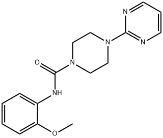 1-Piperazinecarboxamide, N-(2-methoxyphenyl)-4-(2-pyrimidinyl)- (9CI) 结构式