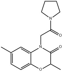 Pyrrolidine, 1-[(2,3-dihydro-2,6-dimethyl-3-oxo-4H-1,4-benzoxazin-4-yl)acetyl]- (9CI) 结构式