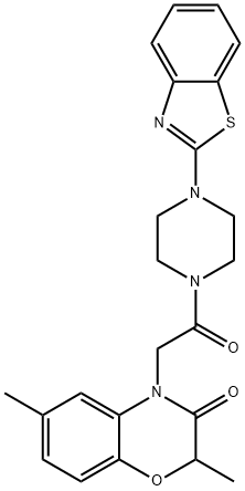 Piperazine, 1-(2-benzothiazolyl)-4-[(2,3-dihydro-2,6-dimethyl-3-oxo-4H-1,4-benzoxazin-4-yl)acetyl]- (9CI)|
