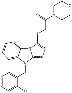Morpholine, 4-[[[9-[(2-chlorophenyl)methyl]-9H-1,2,4-triazolo[4,3-a]benzimidazol-3-yl]thio]acetyl]- (9CI)|