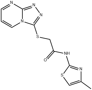 Acetamide, N-(4-methyl-2-thiazolyl)-2-(1,2,4-triazolo[4,3-a]pyrimidin-3-ylthio)- (9CI) 结构式