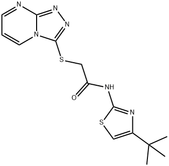 Acetamide, N-[4-(1,1-dimethylethyl)-2-thiazolyl]-2-(1,2,4-triazolo[4,3-a]pyrimidin-3-ylthio)- (9CI) 结构式