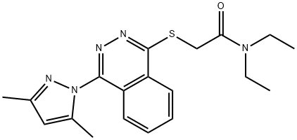 Acetamide, 2-[[4-(3,5-dimethyl-1H-pyrazol-1-yl)-1-phthalazinyl]thio]-N,N-diethyl- (9CI) 结构式
