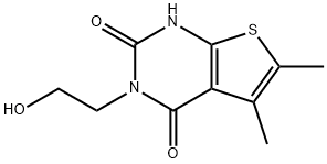 Thieno[2,3-d]pyrimidine-2,4(1H,3H)-dione, 3-(2-hydroxyethyl)-5,6-dimethyl- (9CI) 结构式