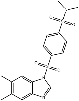 Benzenesulfonamide, 4-[(5,6-dimethyl-1H-benzimidazol-1-yl)sulfonyl]-N,N-dimethyl- (9CI) 结构式