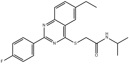 Acetamide, 2-[[6-ethyl-2-(4-fluorophenyl)-4-quinazolinyl]thio]-N-(1-methylethyl)- (9CI) 结构式