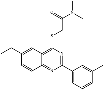 Acetamide, 2-[[6-ethyl-2-(3-methylphenyl)-4-quinazolinyl]thio]-N,N-dimethyl- (9CI) 结构式