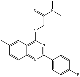 Acetamide, 2-[[2-(4-fluorophenyl)-6-methyl-4-quinazolinyl]thio]-N,N-dimethyl- (9CI) 结构式