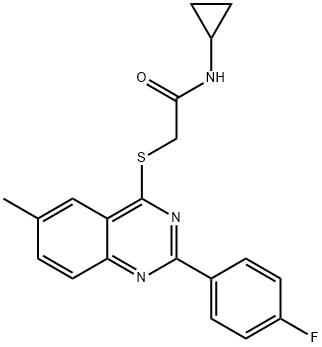 Acetamide, N-cyclopropyl-2-[[2-(4-fluorophenyl)-6-methyl-4-quinazolinyl]thio]- (9CI) 结构式