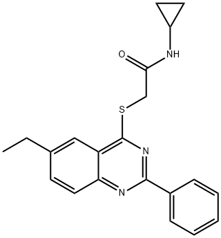 Acetamide, N-cyclopropyl-2-[(6-ethyl-2-phenyl-4-quinazolinyl)thio]- (9CI) 结构式