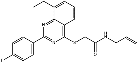 Acetamide, 2-[[8-ethyl-2-(4-fluorophenyl)-4-quinazolinyl]thio]-N-2-propenyl- (9CI) 结构式