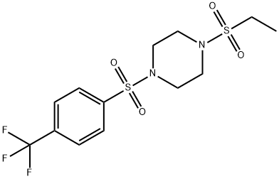 Piperazine, 1-(ethylsulfonyl)-4-[[4-(trifluoromethyl)phenyl]sulfonyl]- (9CI) 结构式