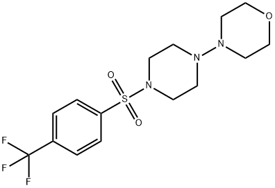 Piperazine, 1-(4-morpholinyl)-4-[[4-(trifluoromethyl)phenyl]sulfonyl]- (9CI) 结构式