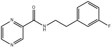 Pyrazinecarboxamide, N-[2-(3-fluorophenyl)ethyl]- (9CI) 结构式