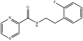 Pyrazinecarboxamide, N-[2-(2-fluorophenyl)ethyl]- (9CI) 结构式