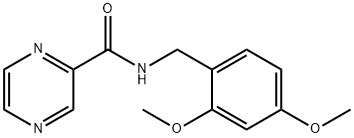 Pyrazinecarboxamide, N-[(2,4-dimethoxyphenyl)methyl]- (9CI) 结构式