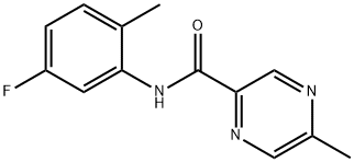 Pyrazinecarboxamide, N-(5-fluoro-2-methylphenyl)-5-methyl- (9CI) 结构式