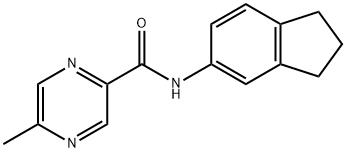 Pyrazinecarboxamide, N-(2,3-dihydro-1H-inden-5-yl)-5-methyl- (9CI) 结构式