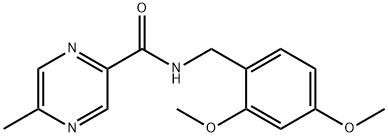 Pyrazinecarboxamide, N-[(2,4-dimethoxyphenyl)methyl]-5-methyl- (9CI) 结构式