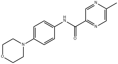 Pyrazinecarboxamide, 5-methyl-N-[4-(4-morpholinyl)phenyl]- (9CI) 结构式