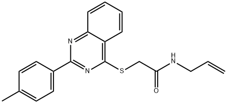 Acetamide, 2-[[2-(4-methylphenyl)-4-quinazolinyl]thio]-N-2-propenyl- (9CI) 结构式
