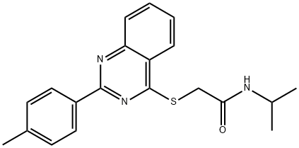 Acetamide, N-(1-methylethyl)-2-[[2-(4-methylphenyl)-4-quinazolinyl]thio]- (9CI) 结构式