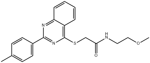 Acetamide, N-(2-methoxyethyl)-2-[[2-(4-methylphenyl)-4-quinazolinyl]thio]- (9CI) 结构式