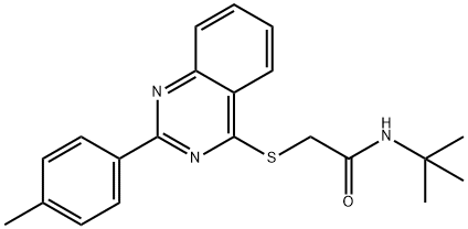 Acetamide, N-(1,1-dimethylethyl)-2-[[2-(4-methylphenyl)-4-quinazolinyl]thio]- (9CI) 结构式