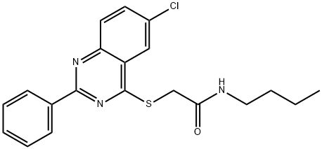 Acetamide, N-butyl-2-[(6-chloro-2-phenyl-4-quinazolinyl)thio]- (9CI) 结构式