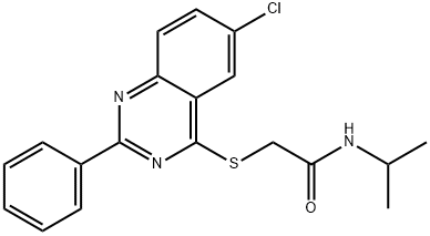 Acetamide, 2-[(6-chloro-2-phenyl-4-quinazolinyl)thio]-N-(1-methylethyl)- (9CI) 结构式
