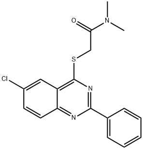 Acetamide, 2-[(6-chloro-2-phenyl-4-quinazolinyl)thio]-N,N-dimethyl- (9CI) 结构式