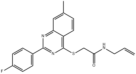 Acetamide, 2-[[2-(4-fluorophenyl)-7-methyl-4-quinazolinyl]thio]-N-2-propenyl- (9CI) 结构式