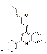 Acetamide, 2-[[2-(4-fluorophenyl)-7-methyl-4-quinazolinyl]thio]-N-propyl- (9CI) 结构式