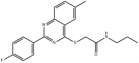 Acetamide, 2-[[2-(4-fluorophenyl)-6-methyl-4-quinazolinyl]thio]-N-propyl- (9CI) 结构式