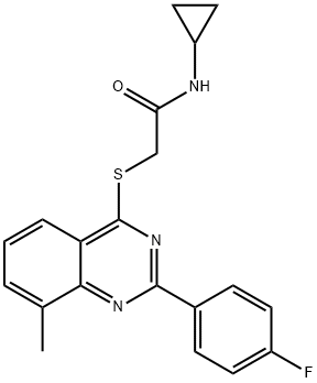 Acetamide, N-cyclopropyl-2-[[2-(4-fluorophenyl)-8-methyl-4-quinazolinyl]thio]- (9CI) 结构式