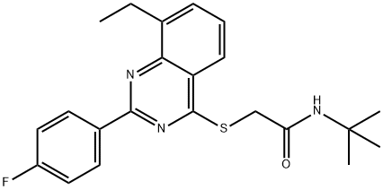 Acetamide, N-(1,1-dimethylethyl)-2-[[8-ethyl-2-(4-fluorophenyl)-4-quinazolinyl]thio]- (9CI) 结构式