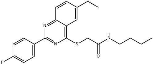 Acetamide, N-butyl-2-[[6-ethyl-2-(4-fluorophenyl)-4-quinazolinyl]thio]- (9CI) 结构式