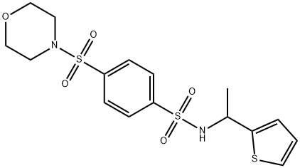 Benzenesulfonamide, 4-(4-morpholinylsulfonyl)-N-[1-(2-thienyl)ethyl]- (9CI) 结构式