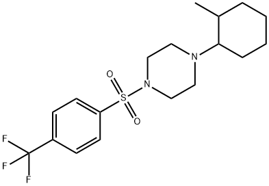 Piperazine, 1-(2-methylcyclohexyl)-4-[[4-(trifluoromethyl)phenyl]sulfonyl]- (9CI) 结构式