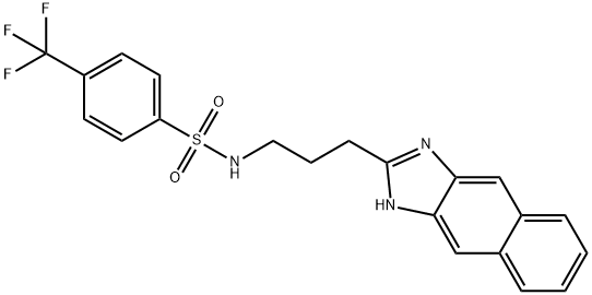 Benzenesulfonamide, N-[3-(1H-naphth[2,3-d]imidazol-2-yl)propyl]-4-(trifluoromethyl)- (9CI) 结构式