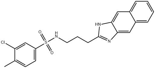 Benzenesulfonamide, 3-chloro-4-methyl-N-[3-(1H-naphth[2,3-d]imidazol-2-yl)propyl]- (9CI) 结构式